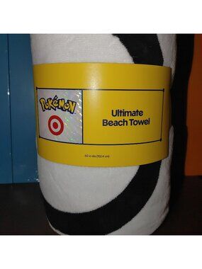 PokémonX Ultimate Beach Towel 60 Inch Round Poké Ball Design Cotton Oeko Tex Cer